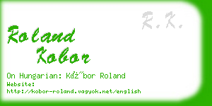 roland kobor business card